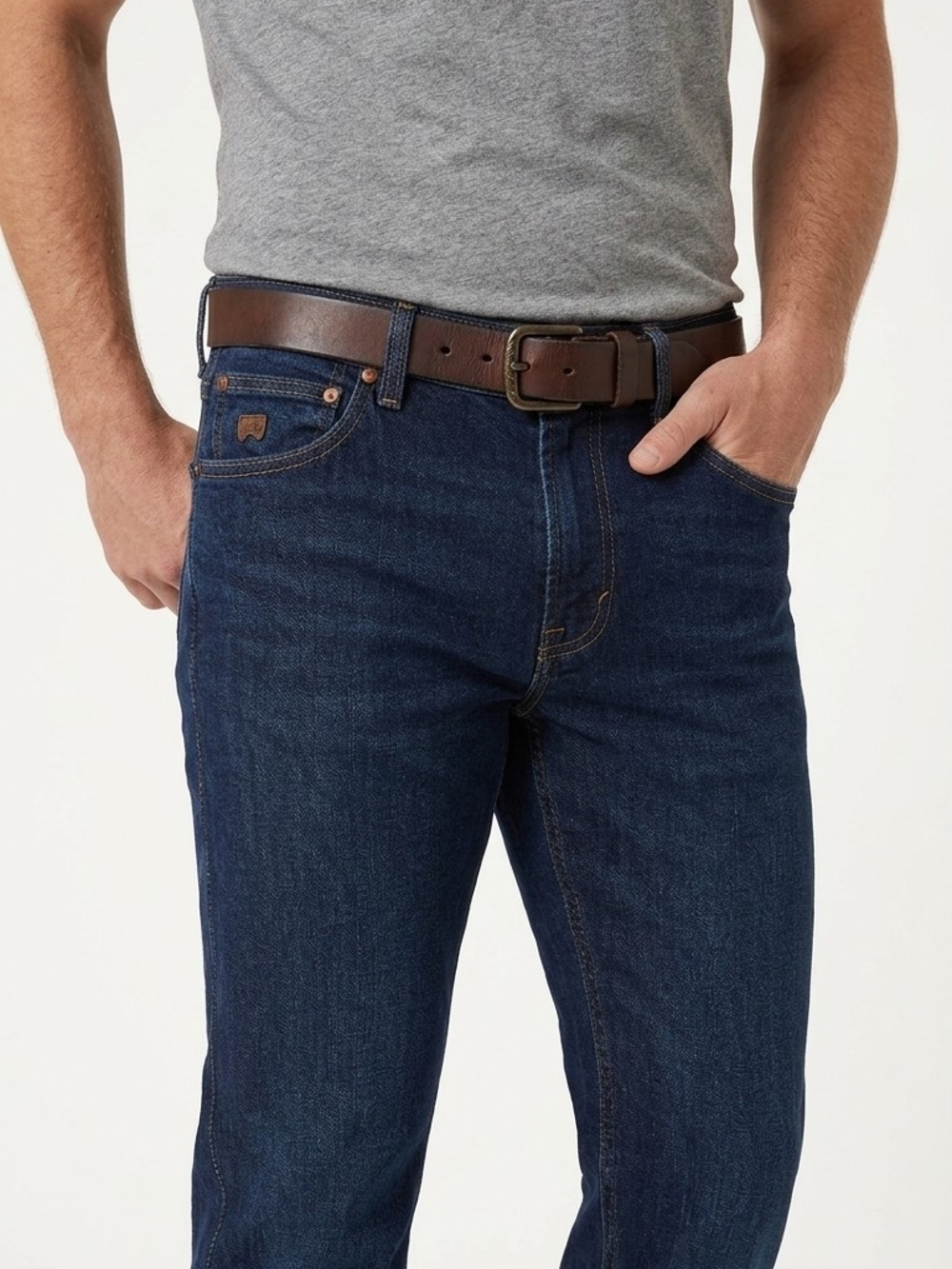 WranglerJeans Mens Mid Rise42x34 Dark Wash Stretch Cowboy Cut Bootcut Denim Pant